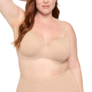 Ambrielle Tan Smooth Lightly Lined Balconette Bra Sz 42DD